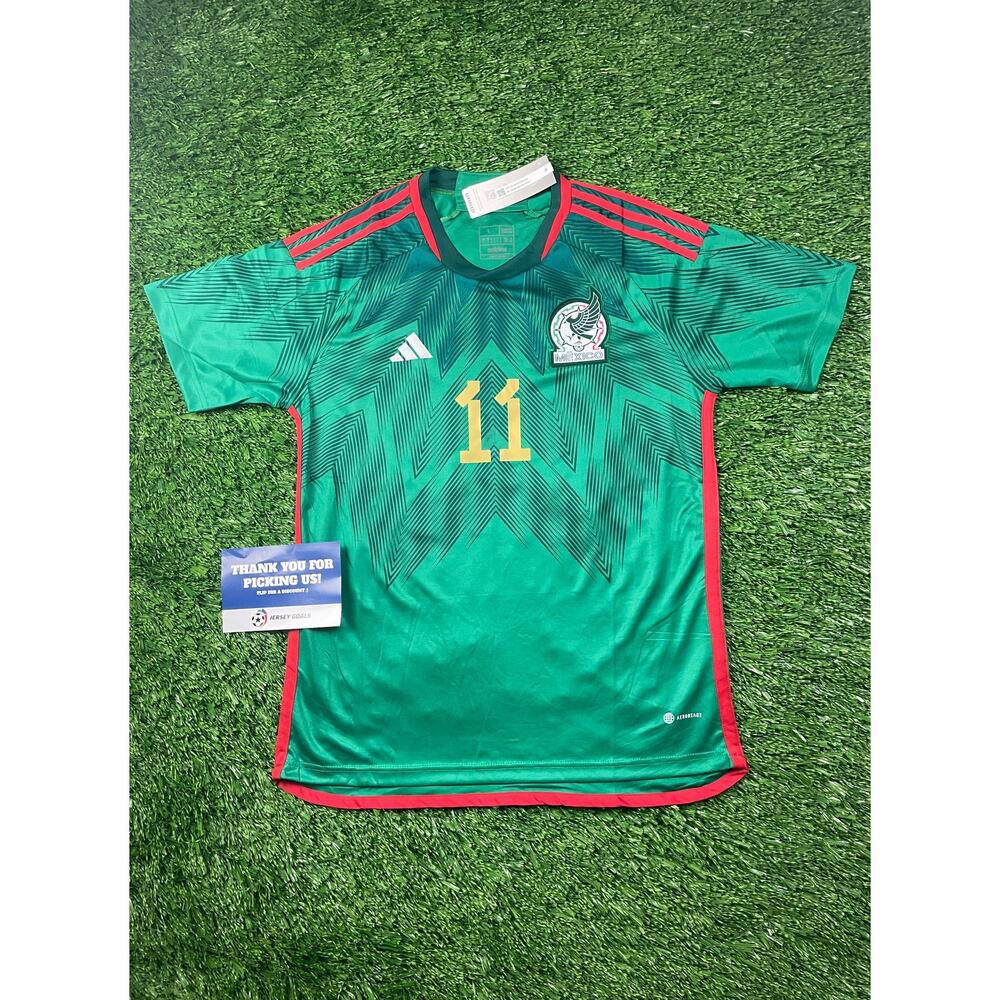 Mexico 2022 Home Kit Qatar World Cup, Number 11 S.GIMENEZ, Size L
